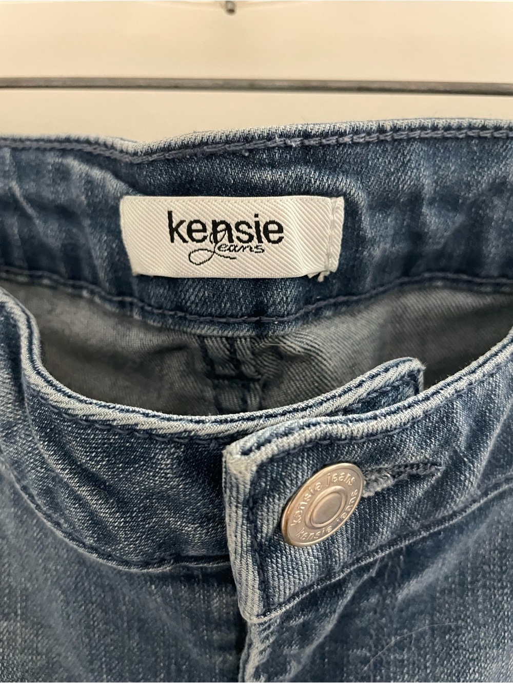 Kensie Women's Light Blue Distressed Skinny Jeans - Picture 2 of 4